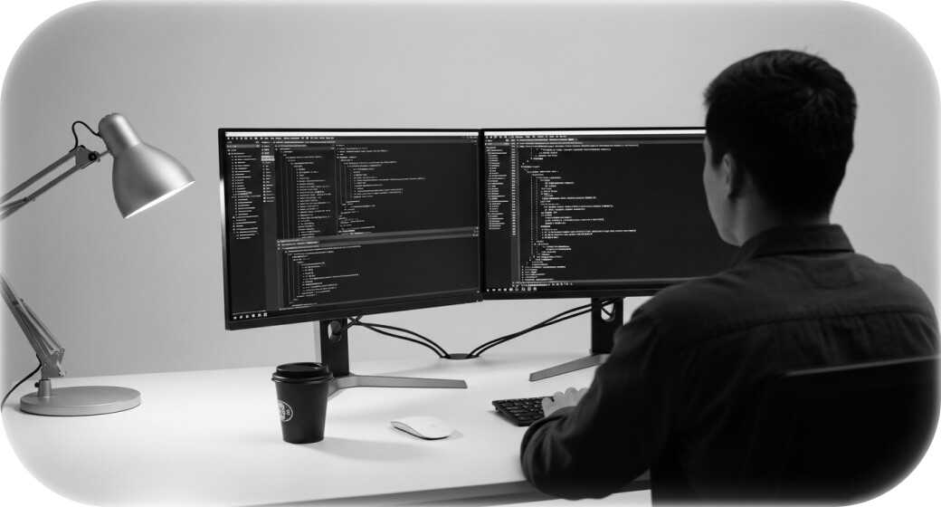 Abstract visual representing software engineering