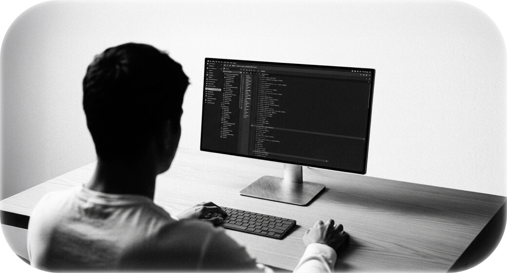 Abstract visual representing web and mobile development